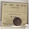 Image 1 : 1858 10¢ ICCS AU58