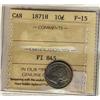 Image 1 : 1871H 10¢ ICCS F15