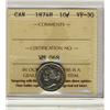 Image 1 : 1874H 10¢ ICCS VF30