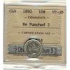 Image 1 : 1892 10¢ Re Punched 2 ICCS VF30