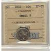 Image 1 : 1892 10¢ Small 9 ICCS EF45