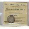 Image 1 : 1893 10¢ Obv 6 Flat Top 3 ICCS F15