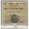Image 1 : 1899 10¢ Small 9 ICCS EF40 Silver Wash