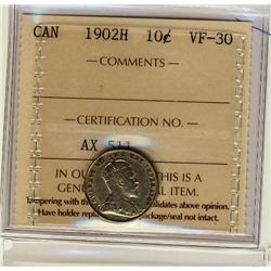 1902H 10¢ ICCS VF30