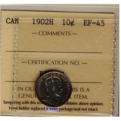 1902H 10¢ ICCS EF45