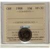 Image 1 : 1908 10¢ ICCS VF30