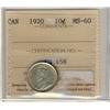 Image 1 : 1920 10¢ ICCS MS60