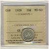 Image 1 : 1928 10¢ ICCS MS60