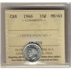 Image 1 : 1946 10¢ ICCS MS63