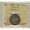 1880H 25¢ Narrow O ICCS VG8