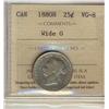 1880H 25¢ Wide O ICCS VG8