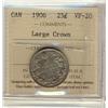 1906 25¢ Large Crown ICCS VF20
