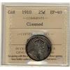1910 25¢ ICCS EF40 Cleaned