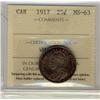 1917 25¢ ICCS MS63