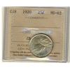 1920 25¢ ICCS MS62