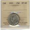 1921 25¢ ICCS EF40