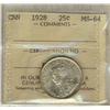 1928 25¢ ICCS MS64