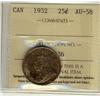 1932 25¢ ICCS AU58
