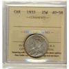 1933 25¢ ICCS AU58
