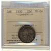 1933 25¢ ICCS MS64