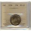 Image 1 : 1936 25¢ ICCS MS63