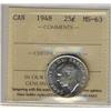 Image 1 : 1948 25¢ ICCS MS63