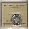 Image 1 : 1948 25¢ ICCS MS63