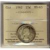 Image 1 : 1962 25¢ ICCS MS65