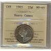 Image 1 : 1965 25¢ ICCS MS65 Heavy Cameo