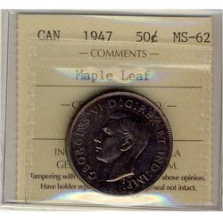 1947 50¢ ML ICCS MS62
