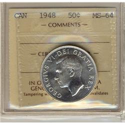 1948 50¢ ICCS MS64