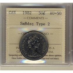 1982 50¢ SmBds; Type 2 ICCS AU50