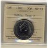 Image 1 : 1982 50¢ SmBds; Type 2 ICCS MS63