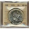 Image 1 : 1935 $1 ICCS MS64