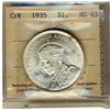 Image 1 : 1935 $1 ICCS MS65