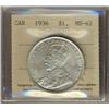 Image 1 : 1936 $1 ICCS MS62