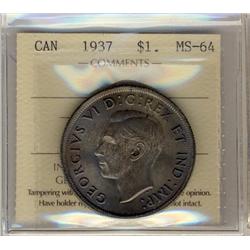 1937 $1 ICCS MS64