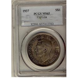 1937 $1 PCGS MS65