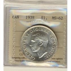 1938 $1 ICCS MS62