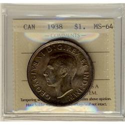 1938 $1 ICCS MS64