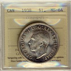 1938 $1 ICCS MS64