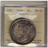 Image 1 : 1949 $1 ICCS MS65 PQ.