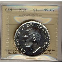 1951 $1 ICCS MS62