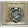 Image 1 : 1957 $1 1 Waterline ICCS MS63