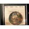 1965 $1 LgBds Blt 5 ICCS MS64.