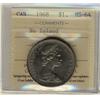 Image 1 : 1968 $1 No Isl ICCS MS64