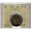 Image 1 : 2005 $2 ICCS MS65