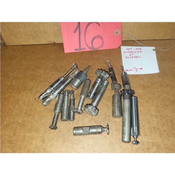Lot of Used Dovetail & Woodruff Cutter
