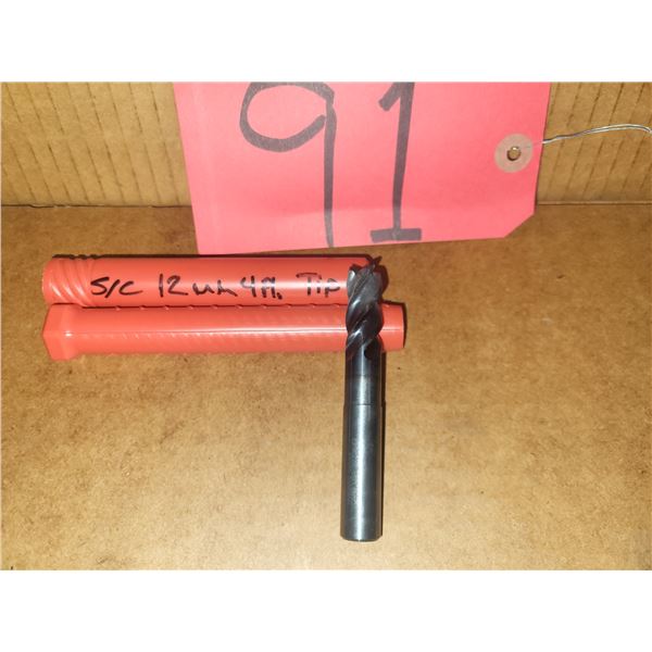 DEBOER Tool Carbide End Mill 12mm 4fl. Regrinded Tip