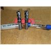 Image 1 : Set(2) of SAFREC Solid Carbide End Mill 5/8" 4fl./5fl. Rad. Coolant hole